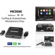 Rose RM-432 4X32GB Auto Android Box–kablosuz Carplay & Android Auto Dönüştürücü, Youtube, Netflix