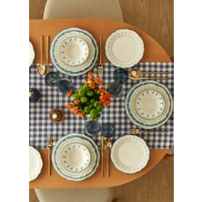 Bella Maison Mabel 48 Parça Mavi Stoneware Yemek Takımı 12 Kişilik Şık ve Dayanıklı