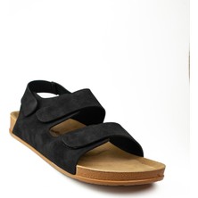 Look Life S963 - 009  Siyah Büyük Numara Erkek Sandalet
