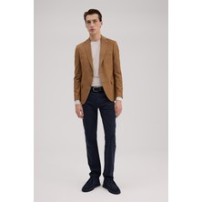 Jakamen Taba Slim Fit Sivri Yaka Ceket