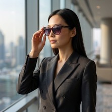 Sanches Koyu Pembe Polarize Kadın Kedigözü Güneş Gözlüğü Nrssnl1016 Koyu