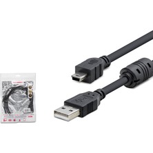 Elektronikçim USB Mini V3/5pin To USB Kablo 1.5 M - Si̇yah HDX7538