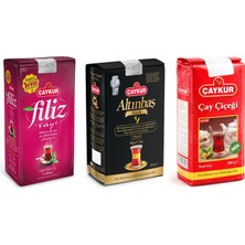 Çaykur Filiz-Altınbaş-Çay Çiçeği 200 gr 3 Lü Karma Paket