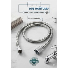 Primeaks 1,5 Metre Çelik Örgü Duş Hortumu | Dayanıklı Spiral Duş Hortumu | Kırılmaz & Sızdırmaz