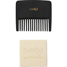 Hakiki Geniş Dişli Kemik Tarak & Zeytinyağlı Sabun Seti | %100 Yemeklik Zeytinyağı ile Doğal Bakım