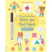 TeknoKapsül Usborne - Wipe-Clean All You Need To Know Before You Start School Activity Book