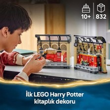 TeknoKapsül Potter Kitaplık Dekoru: Hogwarts Ekspresi 76450-10 Yaş ve Üzeri Potter Hayranı Çocuklar Için Yaratıcı Sergilenebilir Oyuncak Yapım Seti, Doğum Günü Hediyesi (832 Parça)