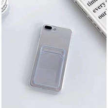 TeknoKapsül 7 Plus / 8 Plus ile Uyumlu Kartlıkli Kamera Korumalı Şeffaf Kılıf Aa Kalite