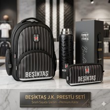 CLK Sports Beşiktaş Lisanslı Okul Çantası , Kalem Çantası - Özel Termos Matara Hediyeli Premium Set