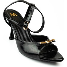 Moda Arena 609 Siyah Topuklu Abiye Kadın Ayakkabı