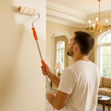 TeknoKapsül 25 cm Boya Rulosu – Geniş Yüzeyler Için Profesyonel Rulo Fırça, Ergonomik Saplı ve Dayanıklı Metal Gövdeli