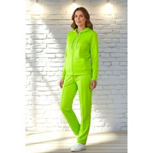 Black Steel Neon Renkli Fermuarlı Bayan Eşofman Takımı