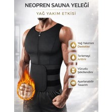 Ankaflex Vücut Şekillendirici Termoform Yelek Terleme Bel Sırt Karın Spor Korsesi Fermuarlı Sauna Yelek M-L-XL Beden uyumlu