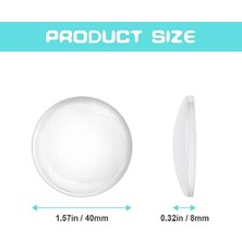 TeknoKapsül Duvar Kapı Stoperi, 6 Adet Duvar Kapı Stoperi Seti, 40 mm Silikon Kapı Stoperi, Duvar, Kendinden Yapışkanlı, Şeffaf, Yuvarlak, Kapı Kolu Tamponu, Duvar Koruması, Buzdolabı Koruması, Duvar