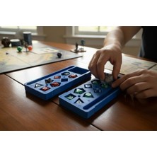 Major Hobi Dnd Masaüstü Ryo Zar Kutusu ve Saklama Standı - 17X9 cm 3D Yazıcı Baskı Mavi Figür Tablası