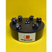 Major Hobi Dnd Frp 7’li Zar Seti – Siyah  Dungeons & Dragons Masaüstü Rpg Oyun Zarı Seti