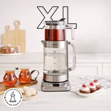 Karaca x Refika Xl Cam Çay Makinesi Chrome