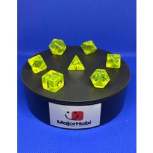 Major Hobi Dnd Frp 7’li Zar Seti – Şeffaf Açık Yeşil  Dungeons & Dragons Masaüstü Rpg Oyun Zarı Seti