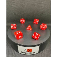 Major Hobi Dnd Frp 7’li Zar Seti – Sedefli Kırmızı  Dungeons & Dragons Masaüstü Rpg Oyun Zarı Seti