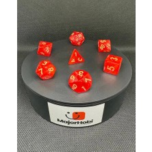 Major Hobi Dnd Frp 7’li Zar Seti – Sedefli Kırmızı  Dungeons & Dragons Masaüstü Rpg Oyun Zarı Seti