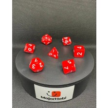 Major Hobi Dnd Frp 7’li Zar Seti – Kırmızı  Dungeons & Dragons Masaüstü Rpg Oyun Zarı Seti