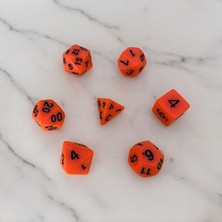 Major Hobi Dnd Frp Zar Seti 7li Set Dnd Zarı Dungeons And Dragons Masaüstü Oyun Zarı Turuncu
