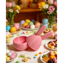 Major Hobi 3D Baskı Pembe Paskalya Tavşanı Yumurta Kutusu 13 cm Dekoratif Hediye Kutusu