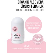 Clooe Vegan Alüminyum ve Alkol Içermeyen Organik Aloe Veralı Hassas Cilt Uyumlu Karatma Yapmayan Ter Kokusu Giderici Yapışkanlık Bırakmayan Ferahlatıcı Unisex Deodorant Roll-On