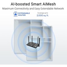 TeknoKapsül RT-BE50 Wifi7 BE3600 Wifi7 Dual-Band Extendable Router