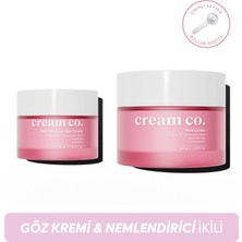 Cream Co. Aydınlatıcı Kırışıklık Karşıtı Cilt Tonu Eşitleyici Su Bazlı Nemlendirici Göz Kremi İkili