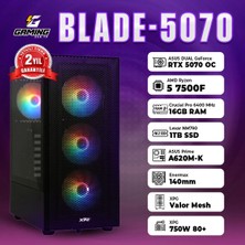 GamingGenTR BLADE-5070 / AMD Ryzen 5 7500F / Asus Dual Geforce RTX 5070 12GB /  16 GB Ram / 1 TB SSD / OEM Paket