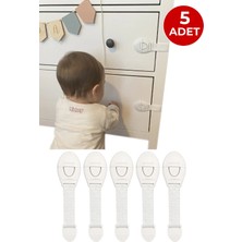 Ketbox Bebek Çocuk Güvenlik Kilidi | Vidalama Gerektirmez | Çekmece Dolap Beyaz Eşya Kilidi | Çift Taraflı Bantlı | 5 Adet