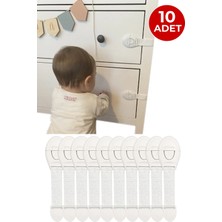 Ketbox Bebek Çocuk Güvenlik Kilidi | Vidalama Gerektirmez | Çekmece Dolap Beyaz Eşya Kilidi | Çift Taraflı Bantlı | 10 Adet
