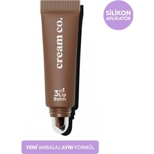 Cream Co. Nemlendirici Parlatıcı 3in1 Lip Balm | Dudak Bakım | Mocha Kahve | Hyaluronik Asit Seramid