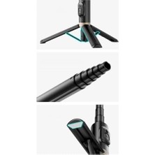 TeknoKapsül Selfie Stick – Kablosuz Bluetooth Uzaktan Kumandalı, 360° Döner Başlıklı, 215-730 mm Ayarlanabilir, Ios ve Uyumlu, Alüminyum Alaşımlı Hafif Taşınabilir | Q12