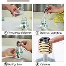TeknoKapsül Ampul Şeklinde Hava Nemlendirici Işıklı Usb'li