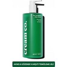 Cream Co. Akne & Siyah Nokta Karşıtı Yüz Temizleme Jeli | Niacinamide Çay Ağacı Yağı | 400 ML
