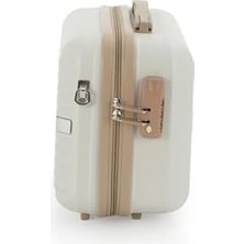 TeknoKapsül Mçs Abs Makyaj Çantası V374 Kemik Şampanya