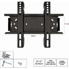TeknoKapsül STR-30S 22-42" Vesa Tv-Monitör Askı Aparatı, Sabit Kilitli Max 35KG Lcd-Led Tv Duvar Askı Aparatı (Inç Aralığı Tüm Tv ve Monitör Uyumlu) (22"-42" Inc)