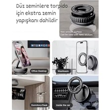 TeknoKapsül Plentiful Manyetik Araç Telefon Tutucu 360 Derece Dönebilir Araç Cam Ayna Uyumlu K11