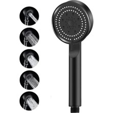 TeknoKapsül 5 Fonksiyonlu Turbo Fan Duş Başlığı – Siyah, Yüksek Basınçlı, Su Tasarruflu, Masaj & Yağmur Spreyli, Modern Şık Tasarım