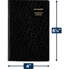 TeknoKapsül Telefon ve Adres Defteri, 600+ Giriş, 10,16 x 15,24 Cm, Tasarımcı, Siyah (8040205)