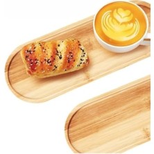 TeknoKapsül 3'lü Ahşap Oval Sunum Tabağı Seti – 3 Farklı Boy (33X10 Cm, 39X15 Cm, 13X5 Cm) – Şık ve Dayanıklı Servis Tabakları, Mutfak ve Sofra Sunumları Için