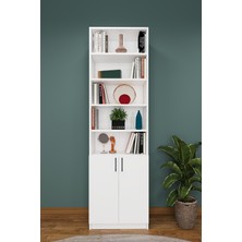 Asra Trend Modern Kapaklı Ayarlanabilir Ev Ofis Kitaplık %100 MDF Dekoratif Kitaplık K31