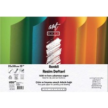 TeknoKapsül Artwork Renkli Resim Defteri 160 gr / 180 Gr, 35 x 50, 12/3 Yaprak