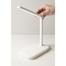 TeknoKapsül LED Mini Masa Lambası Telefon Tutuculu Şarjlı 3 Modlu Beyaz, Sarı, Günışığı Dekoratif Gece Lambası Taşınabilir