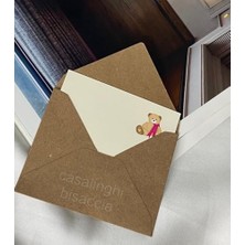 TeknoKapsül Sevimli Ayıcıklı Not Kartı E Ticaret Hediye Kartı Müşteri Memnuniyeti Cute Greeting Card 8x5 cm 20 Adet