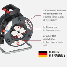 TeknoKapsül Garant E Kablo Makarası (25 M Kablo, Siyah, Özel Plastikten, Iç Mekanda Kullanım Için, Almanya'da Üretilmiştir)