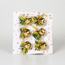 TeknoKapsül Yılbaşı Süsü Çan 6'lı Paket Dore 2.5x4,5 Cm.