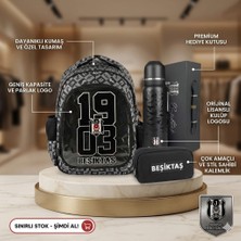 CLK Sports Beşiktaş Lisanslı Okul Çantası , Kalem Çantası - Özel Termos Matara Hediyeli Premium Set